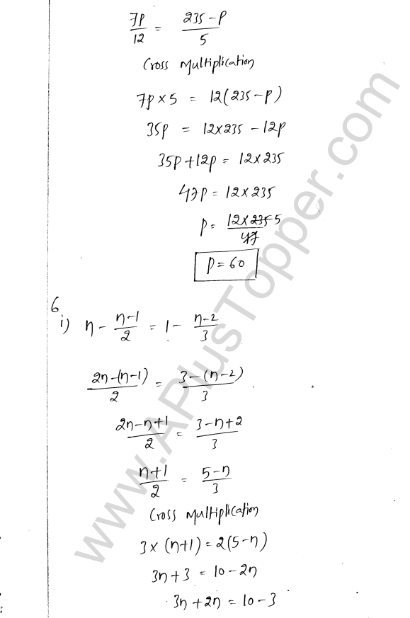 ML Aggarwal ICSE Solutions for Class 8 Maths Chapter 12 Linear Equations and Inqualities In one Variable 5