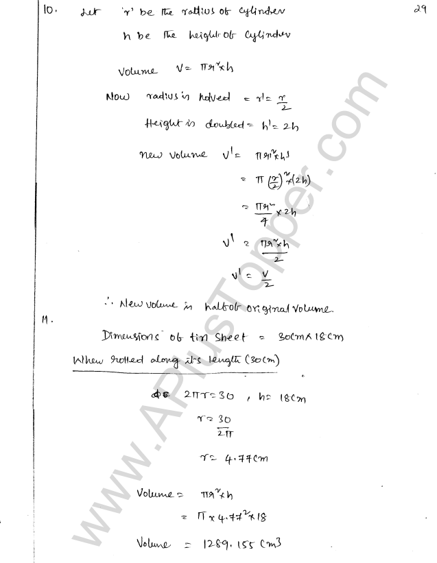 ML Aggarwal ICSE Solutions for Class 8 Maths Chapter 18 Mensuration 29