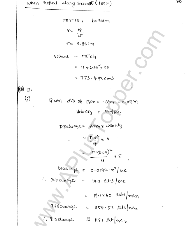 ML Aggarwal ICSE Solutions for Class 8 Maths Chapter 18 Mensuration 30