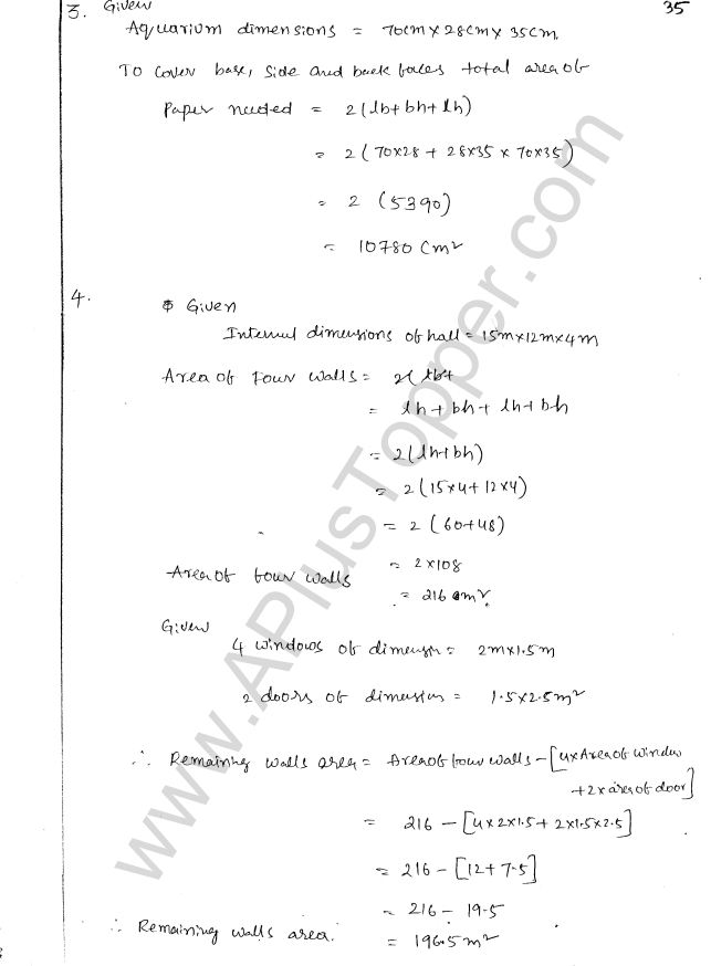 ML Aggarwal ICSE Solutions for Class 8 Maths Chapter 18 Mensuration 35