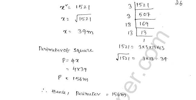 ML Aggarwal ICSE Solutions for Class 8 Maths Chapter 3 Squares and Square Roots 28
