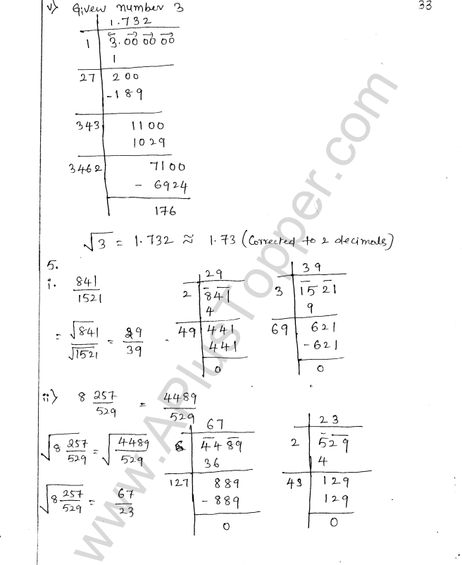 ML Aggarwal ICSE Solutions for Class 8 Maths Chapter 3 Squares and Square Roots 35