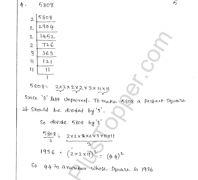 ML Aggarwal ICSE Solutions for Class 8 Maths Chapter 3 Squares and Square Roots 5