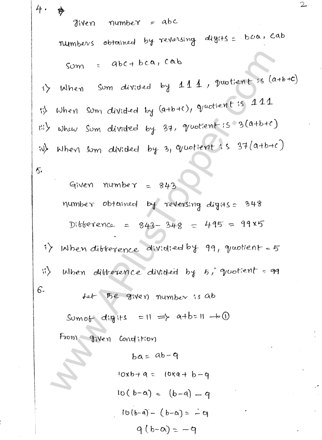ML Aggarwal ICSE Solutions for Class 8 Maths Chapter 5 Playing with Numbers 2