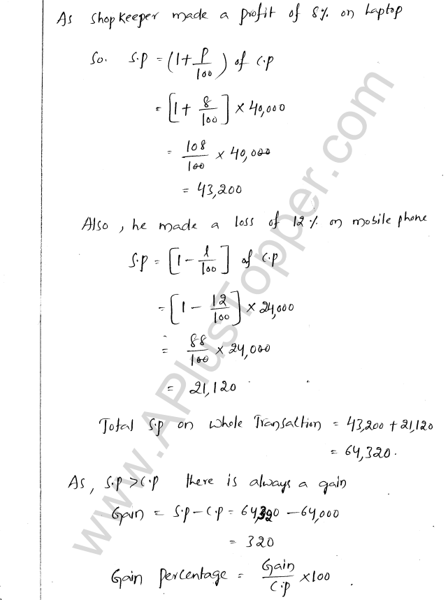 ML Aggarwal ICSE Solutions for Class 8 Maths Chapter 7 Percentage 31