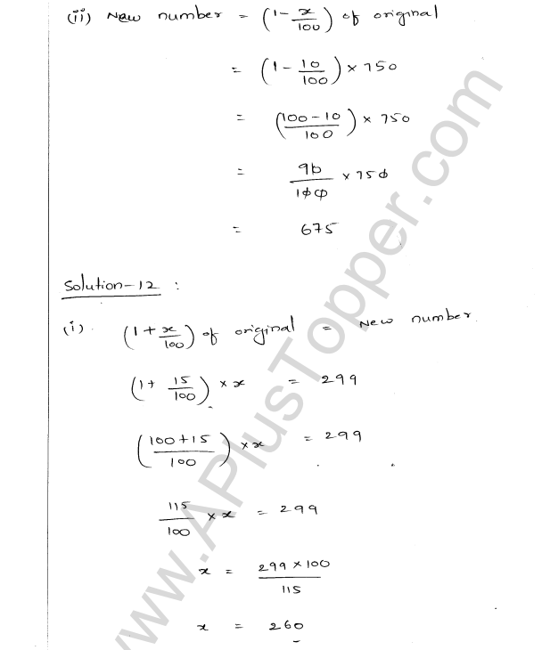 ML Aggarwal ICSE Solutions for Class 8 Maths Chapter 7 Percentage 9