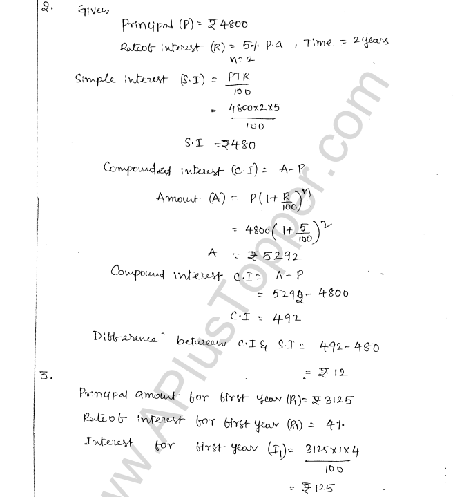 ML Aggarwal ICSE Solutions for Class 8 Maths Chapter 8 Simple and Compound Interest 14