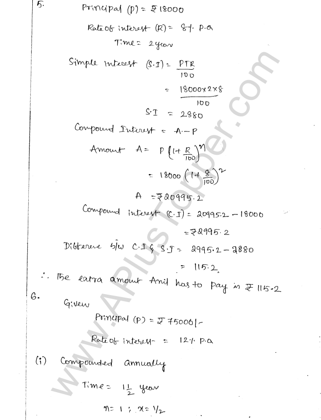 ML Aggarwal ICSE Solutions for Class 8 Maths Chapter 8 Simple and Compound Interest 16