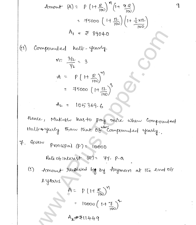 ML Aggarwal ICSE Solutions for Class 8 Maths Chapter 8 Simple and Compound Interest 17