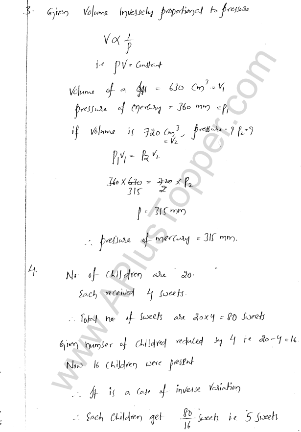 ML Aggarwal ICSE Solutions for Class 8 Maths Chapter 9 Direct and Inverse Variation 9