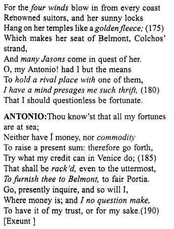 Merchant of Venice Act 1, Scene 1 Translation Meaning Annotations 12