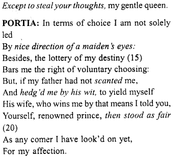 Merchant of Venice Act 2, Scene 1 Translation Meaning Annotations 2