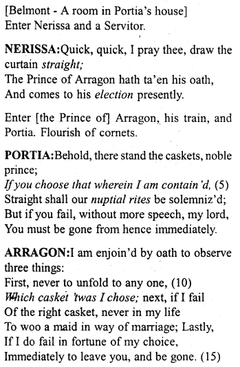 Merchant of Venice Act 2, Scene 9 Translation Meaning Annotations 1