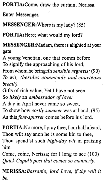 Merchant of Venice Act 2, Scene 9 Translation Meaning Annotations 7