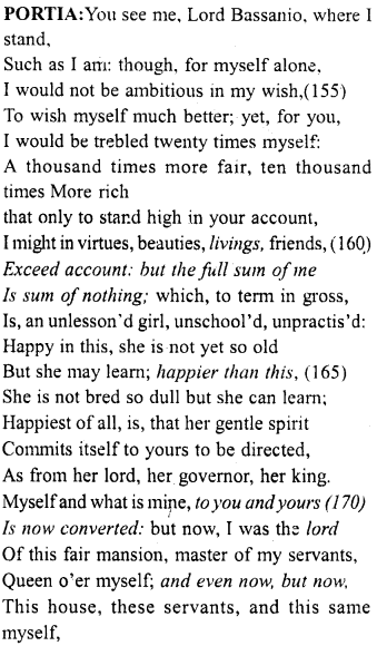 Merchant of Venice Act 3, Scene 2 Translation Meaning Annotations 12