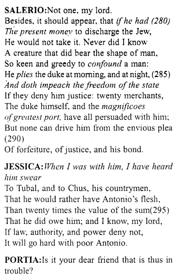 Merchant of Venice Act 3, Scene 2 Translation Meaning Annotations 23