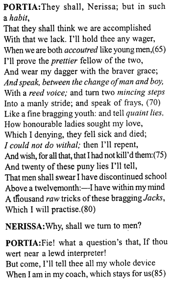 Merchant of Venice Act 3, Scene 4 Translation Meaning Annotations 6