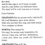Merchant of Venice Act 4, Scene 2 Translation Meaning Annotations 1