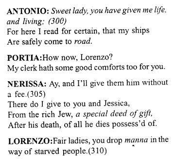 Merchant of Venice Act 5, Scene 1 Translation Meaning Annotations 21
