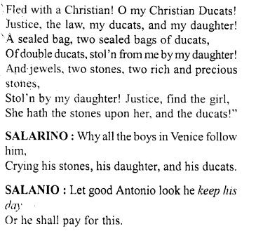 Merchant of Venice Workbook Answers Act II, Scene VIII 2