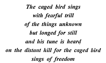 Treasure Trove A Collection of ICSE Poems Workbook Answers Chapter 7 Notes - I Know Why The Caged Bird Sings 2