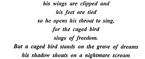 Treasure Trove A Collection of ICSE Poems Workbook Answers Chapter 7 Notes - I Know Why The Caged Bird Sings 3