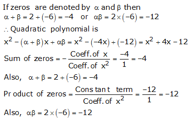 RS Aggarwal Solutions Class 10 Chapter 2 Polynomials 2a 10.1