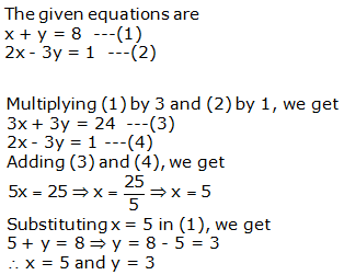 RS Aggarwal Solutions Class 10 Chapter 3 Linear equations in two variables 3b 1.1