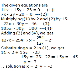 RS Aggarwal Solutions Class 10 Chapter 3 Linear equations in two variables 3b 9.1
