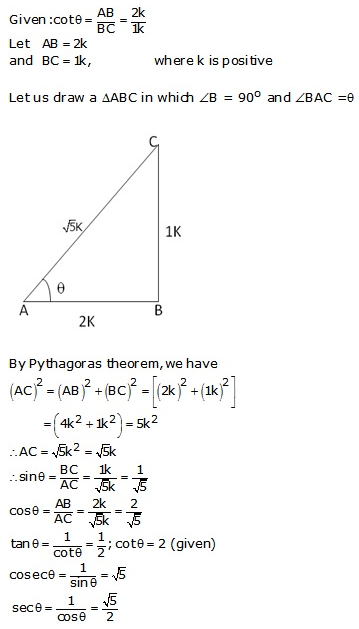 RS Aggarwal Solutions Class 10 Chapter 5 Trigonometric Ratios 4.1