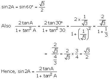 RS Aggarwal Solutions Class 10 Chapter 6 T-Ratios of Some Particular Angles 13.1