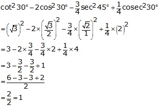 RS Aggarwal Solutions Class 10 Chapter 6 T-Ratios of Some Particular Angles 7.1
