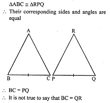 ML Aggarwal Class 9 Solutions for ICSE Maths Chapter 10 Triangles Q1.1