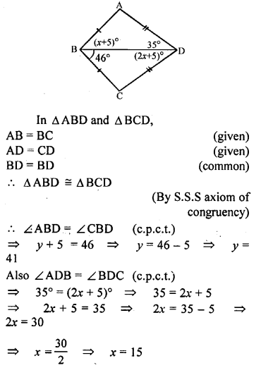ML Aggarwal Class 9 Solutions for ICSE Maths Chapter 10 Triangles Q12.2