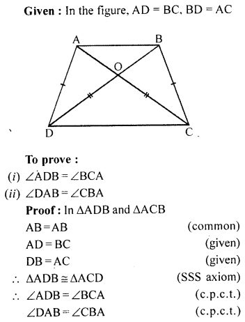 ML Aggarwal Class 9 Solutions for ICSE Maths Chapter 10 Triangles Q5.2