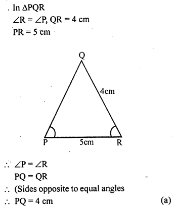 ML Aggarwal Class 9 Solutions for ICSE Maths Chapter 10 Triangles mul Q10.1