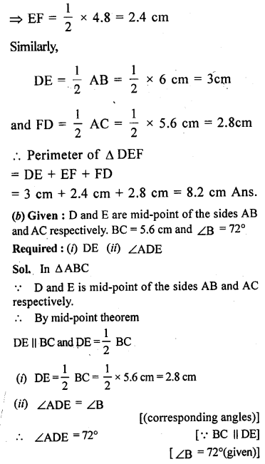 ML Aggarwal Class 9 Solutions for ICSE Maths Chapter 11 Mid Point Theorem Q1.3