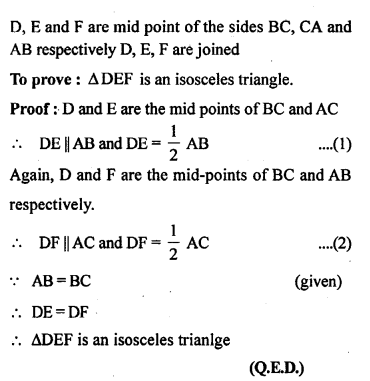 ML Aggarwal Class 9 Solutions for ICSE Maths Chapter 11 Mid Point Theorem Q3.2