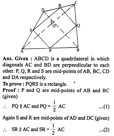 ML Aggarwal Class 9 Solutions for ICSE Maths Chapter 11 Mid Point Theorem ch Q2.1