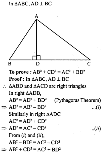 ML Aggarwal Class 9 Solutions for ICSE Maths Chapter 12 Pythagoras Theorem Q10.1