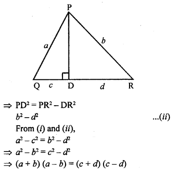 ML Aggarwal Class 9 Solutions for ICSE Maths Chapter 12 Pythagoras Theorem Q11.2