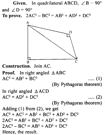 ML Aggarwal Class 9 Solutions for ICSE Maths Chapter 12 Pythagoras Theorem Q24.1