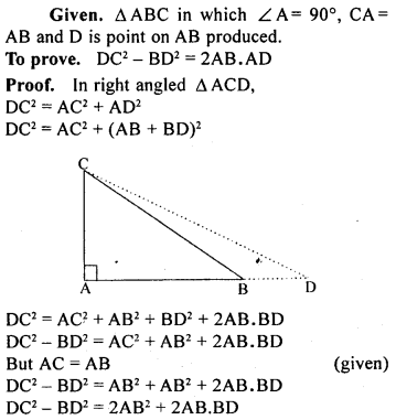 ML Aggarwal Class 9 Solutions for ICSE Maths Chapter 12 Pythagoras Theorem Q25.1