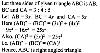 ML Aggarwal Class 9 Solutions for ICSE Maths Chapter 12 Pythagoras Theorem Q6.1