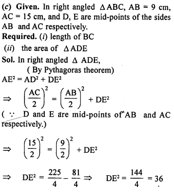 ML Aggarwal Class 9 Solutions for ICSE Maths Chapter 12 Pythagoras Theorem ch Q1.4