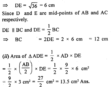 ML Aggarwal Class 9 Solutions for ICSE Maths Chapter 12 Pythagoras Theorem ch Q1.5