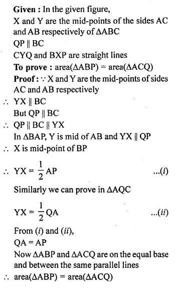 ML Aggarwal Class 9 Solutions for ICSE Maths Chapter 14 Theorems on Area 8.2