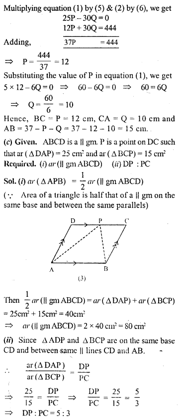ML Aggarwal Class 9 Solutions for ICSE Maths Chapter 14 Theorems on Area Q15.5