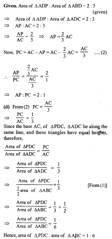 ML Aggarwal Class 9 Solutions for ICSE Maths Chapter 14 Theorems on Area Q9.5