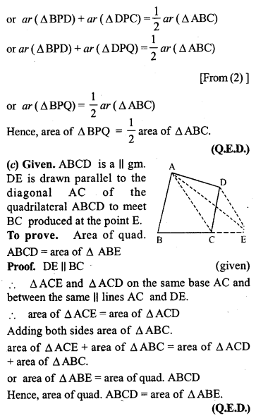 ML Aggarwal Class 9 Solutions for ICSE Maths Chapter 14 Theorems on Area Qp2.4